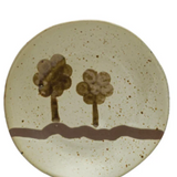 Stoneware Plate w/ Trees