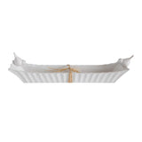 Ceramic Cracker Dish w/ 2 Birds, White