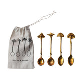 Mushroom Brass Spoons