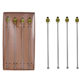 Bee Cocktail Stirrers, Set of 4