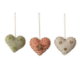 Ornament Pastel Felt Heart