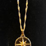 Compass with Tiger Eye Necklace